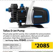 Jet Pump Tallas