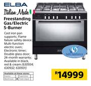 Elba Italian Made Freestanding Gas/Electric 5-Burner