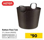 Keter Rattan Flexi Tub 27Ltr; Brown