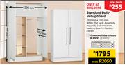Standard Built In cupboard 2100 x1220mm (White)