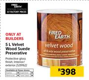 Fired Earth Velvet Wood Suede Preservative-5Ltr