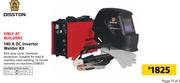 Disston 140 A DC Invertor Welder Kit- Each