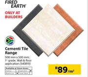 Fired Earth Cementi Tile Range-Per Sqm