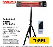Goldair Patio I Red Heater GPCH2000