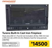 Megamaster Turano Built-In Cast Iron Fireplace