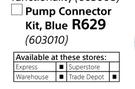 Pump Connector/Kit Blue