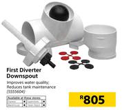 First Diverter Downspout