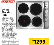 Goldair 60Cm Electric Hob GEH-500s