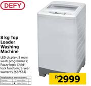 Defy 8Kg Top Loader Washing Machine