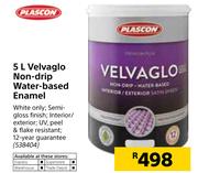 Plascon Velvaglo Non-Drip Water-Based Enamel-5Ltr