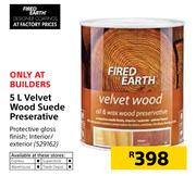 Fired Earth Velvet Wood Suede Preservative-5Ltr
