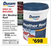 Duram Weather Roof Green/White-20Ltr