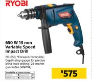 Ryobi 650W 13mm Variable Speed Impact Drill