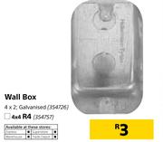 Wall Box Galvanised(4 x 2)