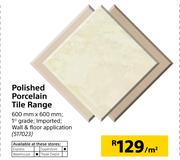 Polished Porcelain Tile Range 600x600mm