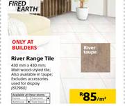 Fired Earth River Range Tile 430x430mm-Per Sqm
