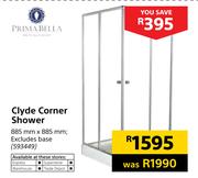 PrimaBella Clyde Corner Shower Excluding Base 885mm x 885mm