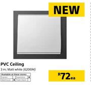 PVC Ceiling 3m In Matt White-Each