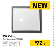 PVC Ceiling 3m In Gloss White-Each