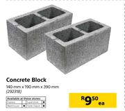 Concrete Block 140mm x 190mm x 390mm-Each