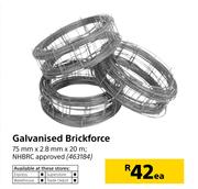 Galvanised Brickforce 75mm x 2.8mm x 20m-Each