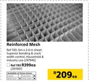Reinforced Mesh Ref 193 6m x 2.4m Sheet-Each