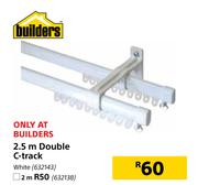 2m Double C-Track White