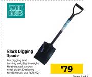 Yard Basics Black Digging Spade