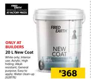 Fired Earth 20Ltr New Coat