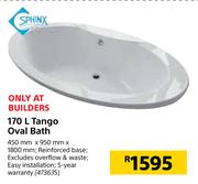 Sphinx 170Ltr Tango Oval Bath