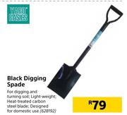 Yard Basics Black Digging Spade
