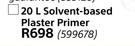 Fired Earth Solvent-Based Plaster Primer-20Ltr