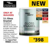 Fired Earth Gloss Enamel Signal Red-5Ltr