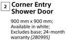 Corner Entry Shower Door 