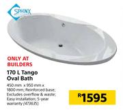 Sphinx 170Ltr Tango Oval Bath