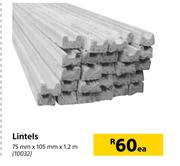 Lintels (75mm x 105mm x 1.2m)-Each