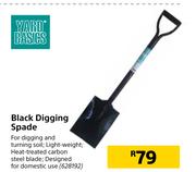 Yard Basics Black Digging Spade