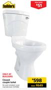 Builders Closed Couple Toilet