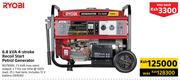 Ryobi 6.8 KVA 4 Stroke Recoil Start Petrol Generator RG7900K