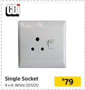 CBi Single Socket 4 x 4 (White)