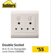 Builders Double Socket 16A