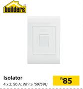 Builders Isolator 4 x 2 50A White