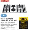 Goldair 4 Gas Burner & 2 Electric Plate Hob 