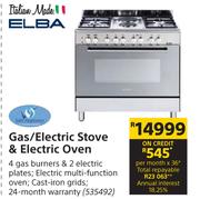 Elba Gas/ Electric Stove & Electric Oven