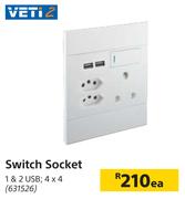 Veti 2 Switch Socket-Each