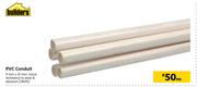 Builders PVC Conduit-4mm x 25mm Each