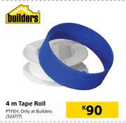 Builders 4m Tape Roll PTFEH