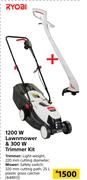 Ryobi 1200W Lawnmower & 300W Trimmer Kit