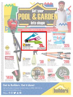 Builders : Pool And Garden Catalogue (2 Jan - 31 Jan 2018), page 1