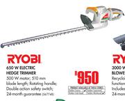 Ryobi 650w online hedge trimmer